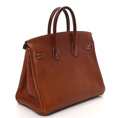 Hermes Natural Barenia Faubourg Birkin 25 Fauve 2 of 12