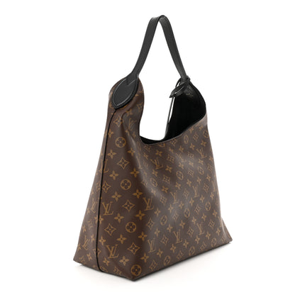 Louis Vuitton Monogram Flower Hobo Black 3 of 10