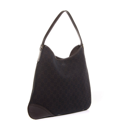 Gucci Monogram Medium New Britt Hobo Dark Brown 3 of 7
