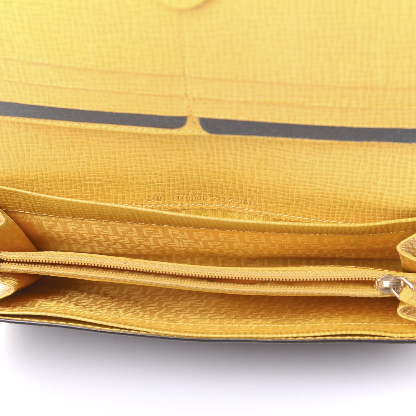 Zucca Spalmati Vitello Elite Continental Wallet Tobacco Giallo