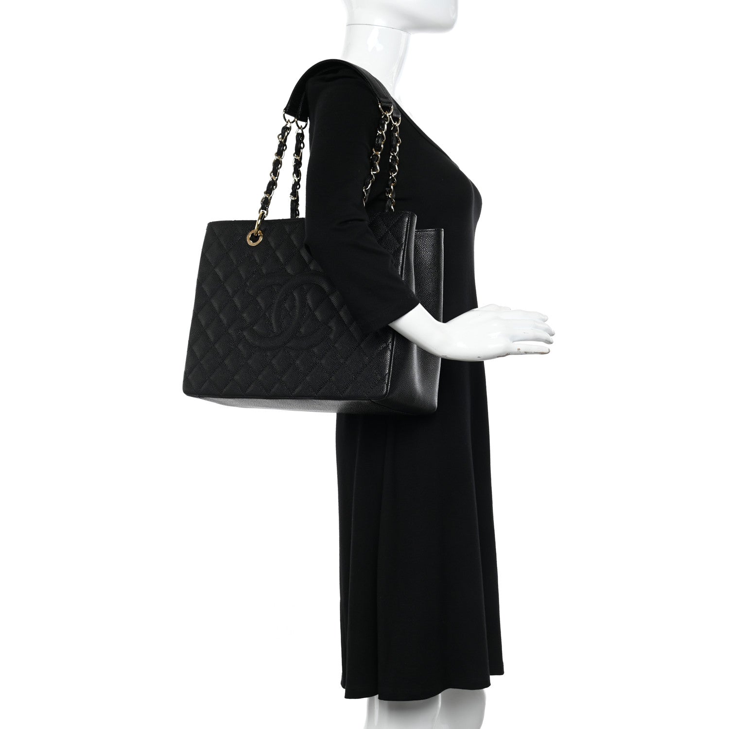 Chanel Caviar Quilted Grand Shopping Tote GST Black 2 of 11
