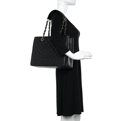 Chanel Caviar Quilted Grand Shopping Tote GST Black 2 of 11