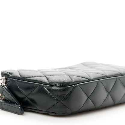 Chanel Lambskin Quilted Small Clutch With Chain Black 9 of 10