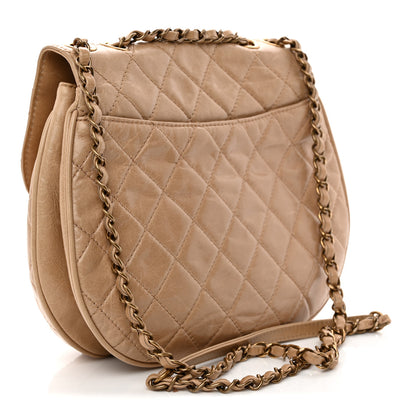 Chanel Glazed Calfskin Quilted Medium Bubble CC Flap Beige 3 of 12