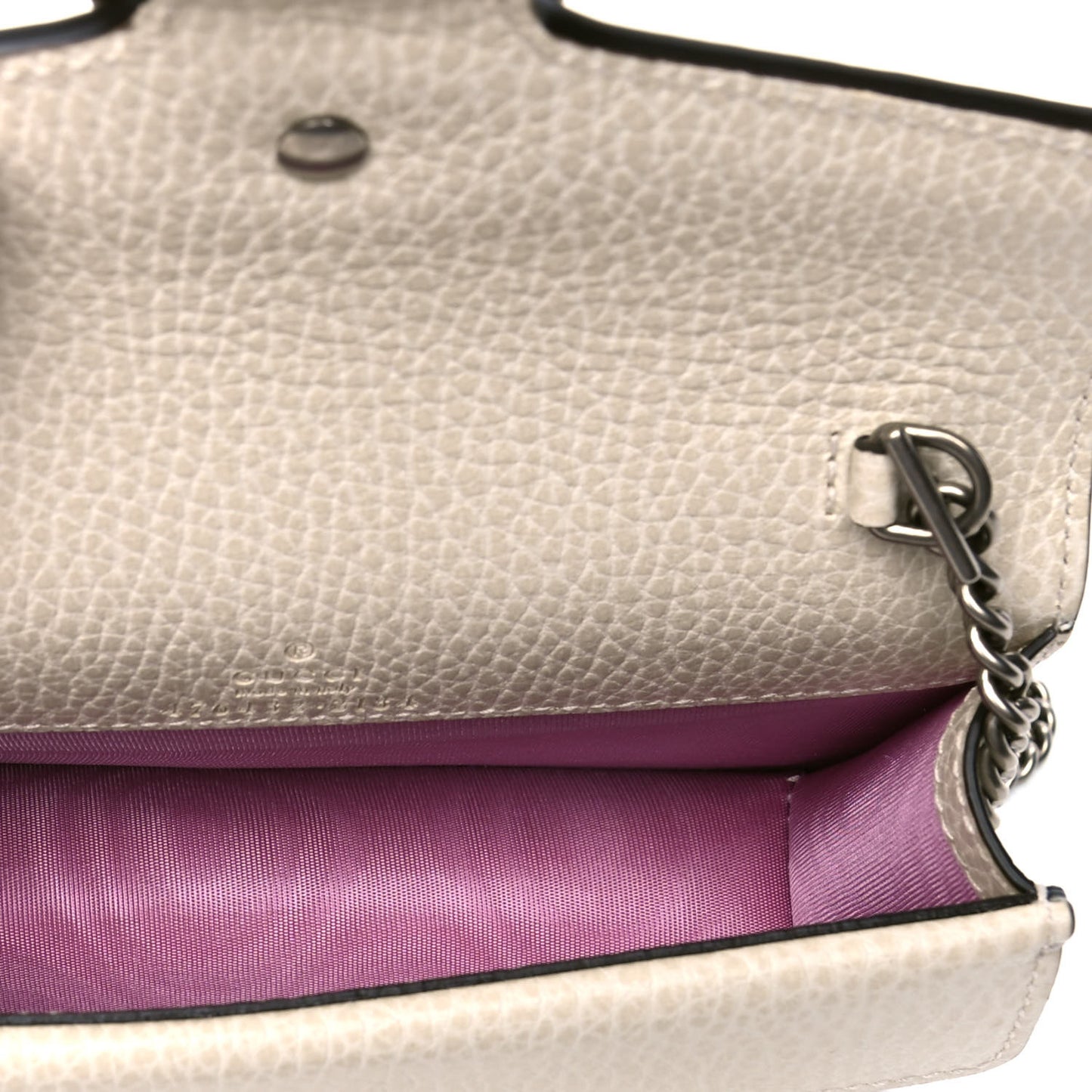 Dollar Calfskin Crystal Super Mini Dionysus Shoulder Bag Mystic White Black Diamond