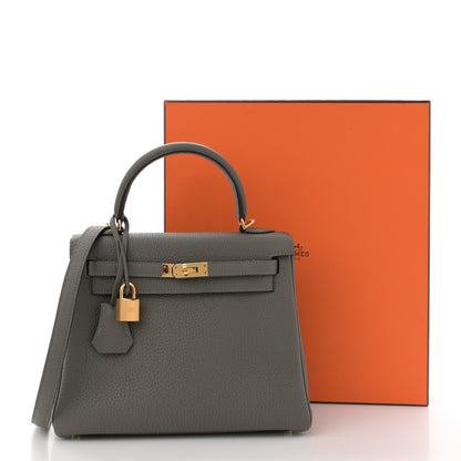Hermes Togo Kelly Retourne 25 Gris Meyer 12 of 12