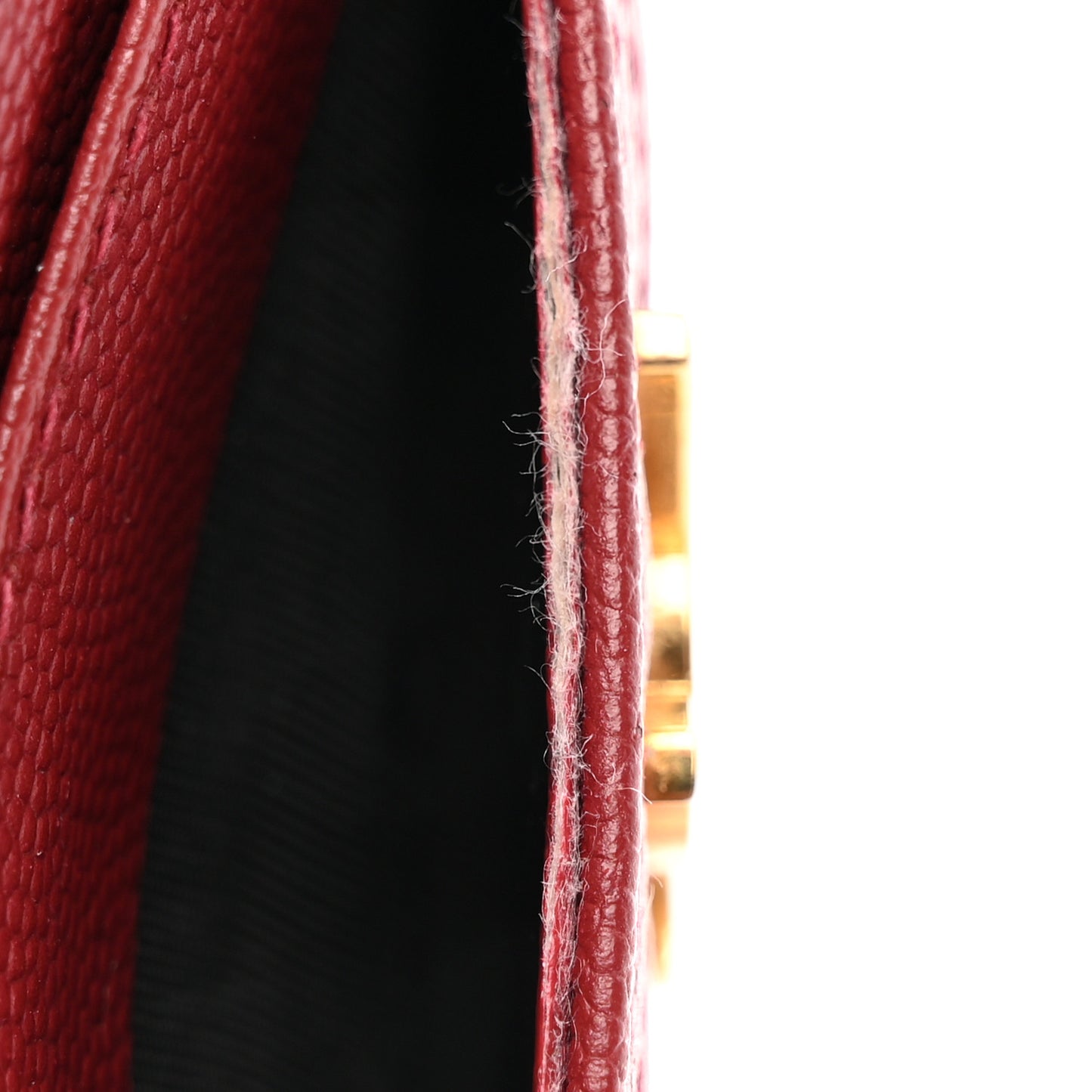 Grain De Poudre Matelasse Chevron Monogram Credit Card Case Opyum Red