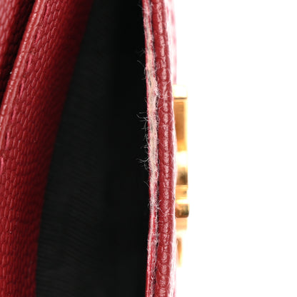 Saint Laurent Grain De Poudre Matelasse Chevron Monogram Credit Card Case Opyum Red 10 of 16