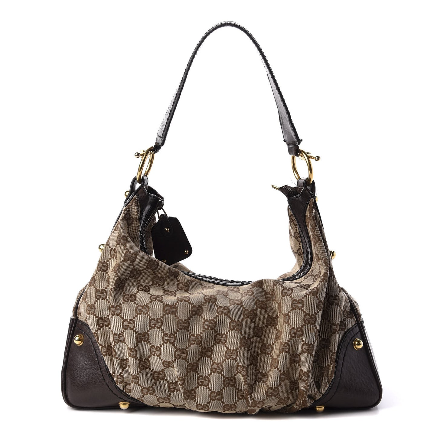 Monogram Medium Jockey Hobo Dark Brown