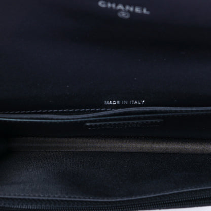 Chanel Iridescent Caviar Quilted Classic Pouch Clutch Black 5 of 10