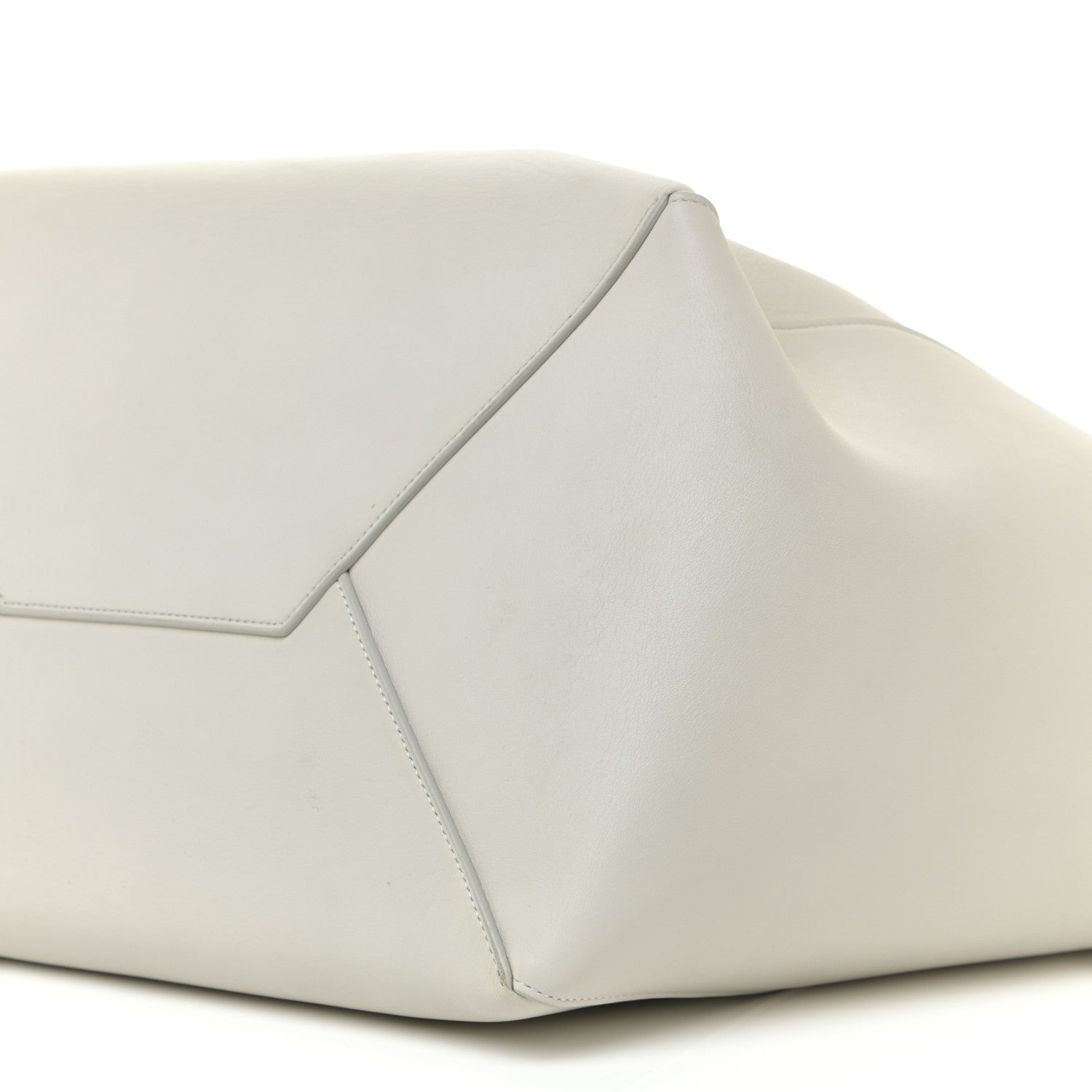 Celine Calfskin Clasp Horizontal Cabas White 6 of 20