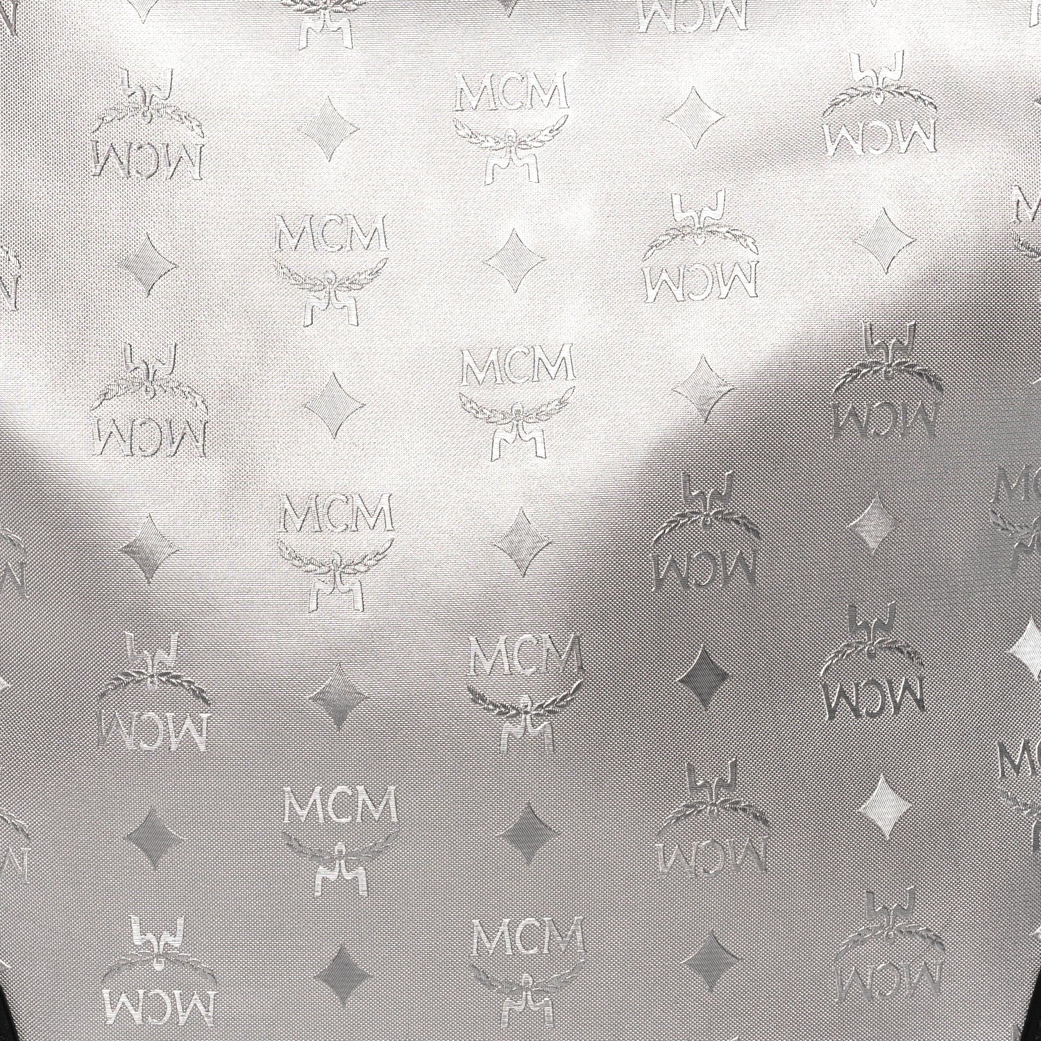 MCM Metallic Visetos Medium Shopper Tote Silver Black 7 of 10