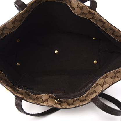 Gucci Crystal Monogram Medium Babouska Shopping Tote Dark Brown 4 of 11