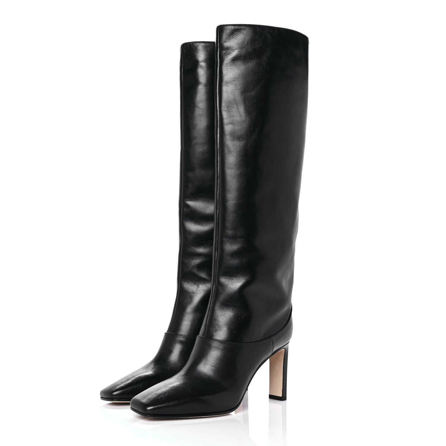 Jimmy Choo Calfskin Knee High Boots 37.5 Black 3 of 7