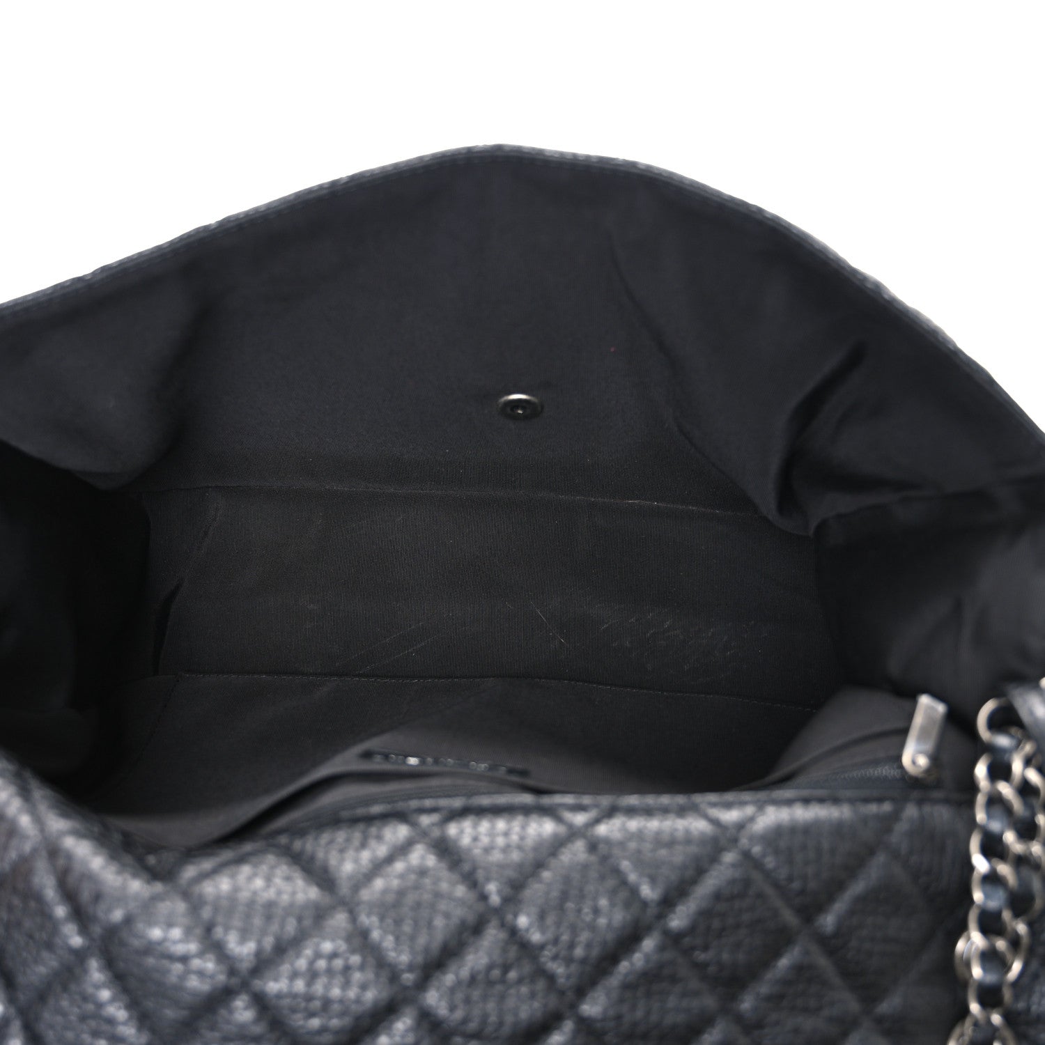 Chanel Grained Calfskin Quilted Small XXL Travel Flap Bag Black 5 of 11