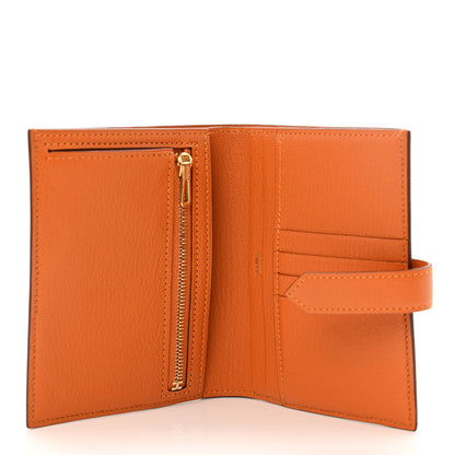 Hermes Chevre Mysore Bearn Compact Wallet Abricot 6 of 7