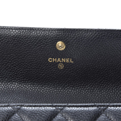 Chanel Caviar Quilted Large Gusset Flap Wallet Black 6 of 11