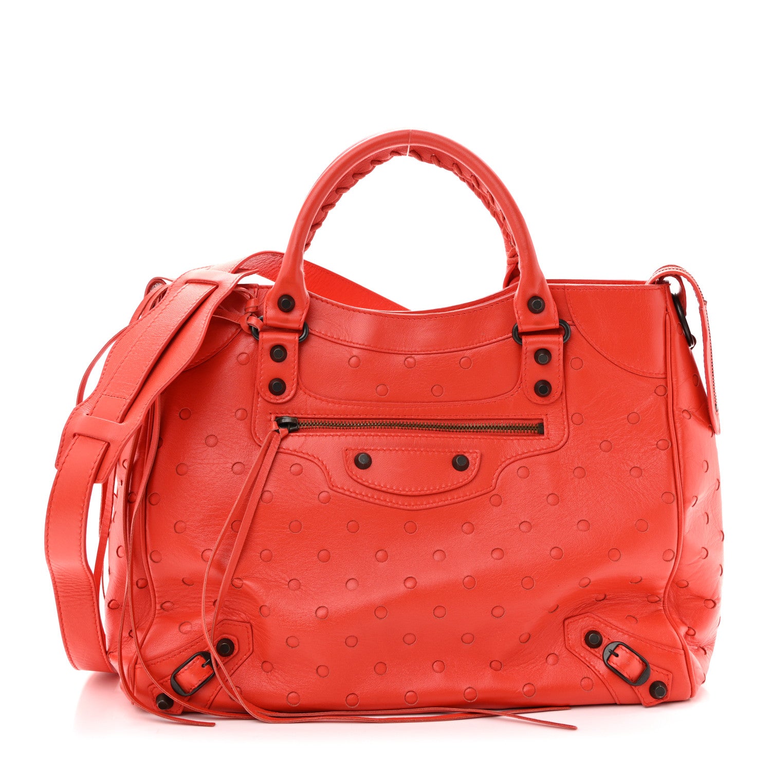 Balenciaga Agneau Perforated Classic Hardware Velo Rouge Grenade 1 of 17