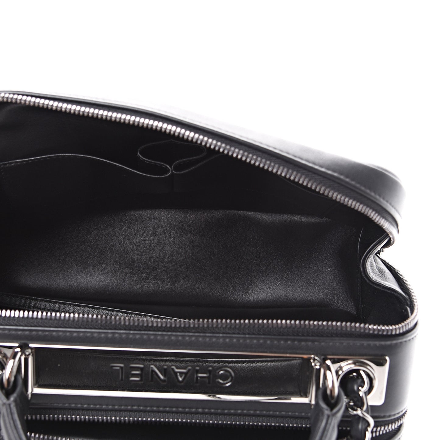 Calfskin Small Trendy CC Bowling Bag Black