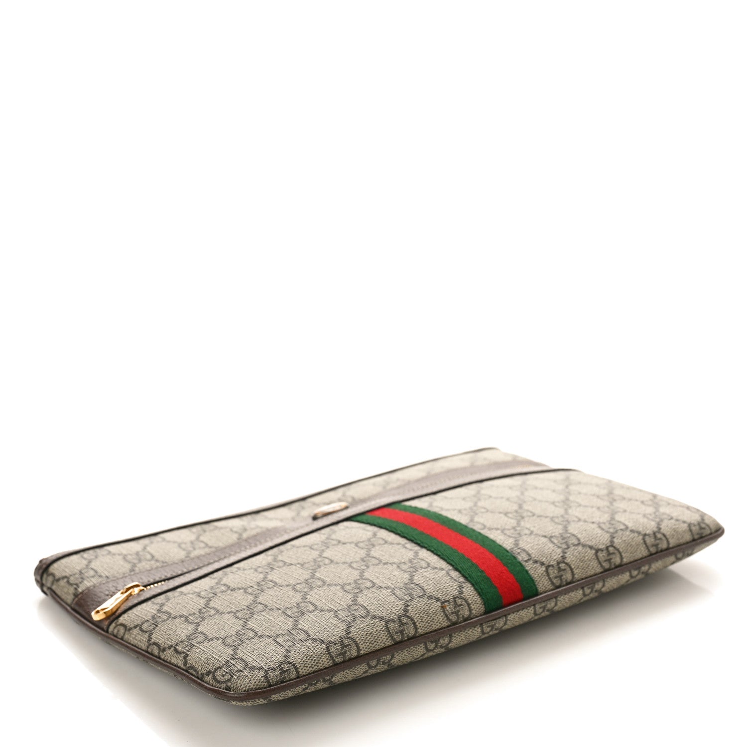 Gucci GG Supreme Monogram Large Ophidia Pouch Clutch Brown 4 of 8