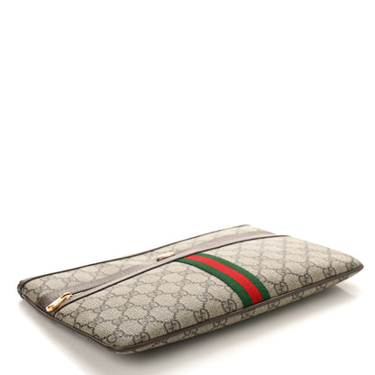 Gucci GG Supreme Monogram Large Ophidia Pouch Clutch Brown 4 of 8