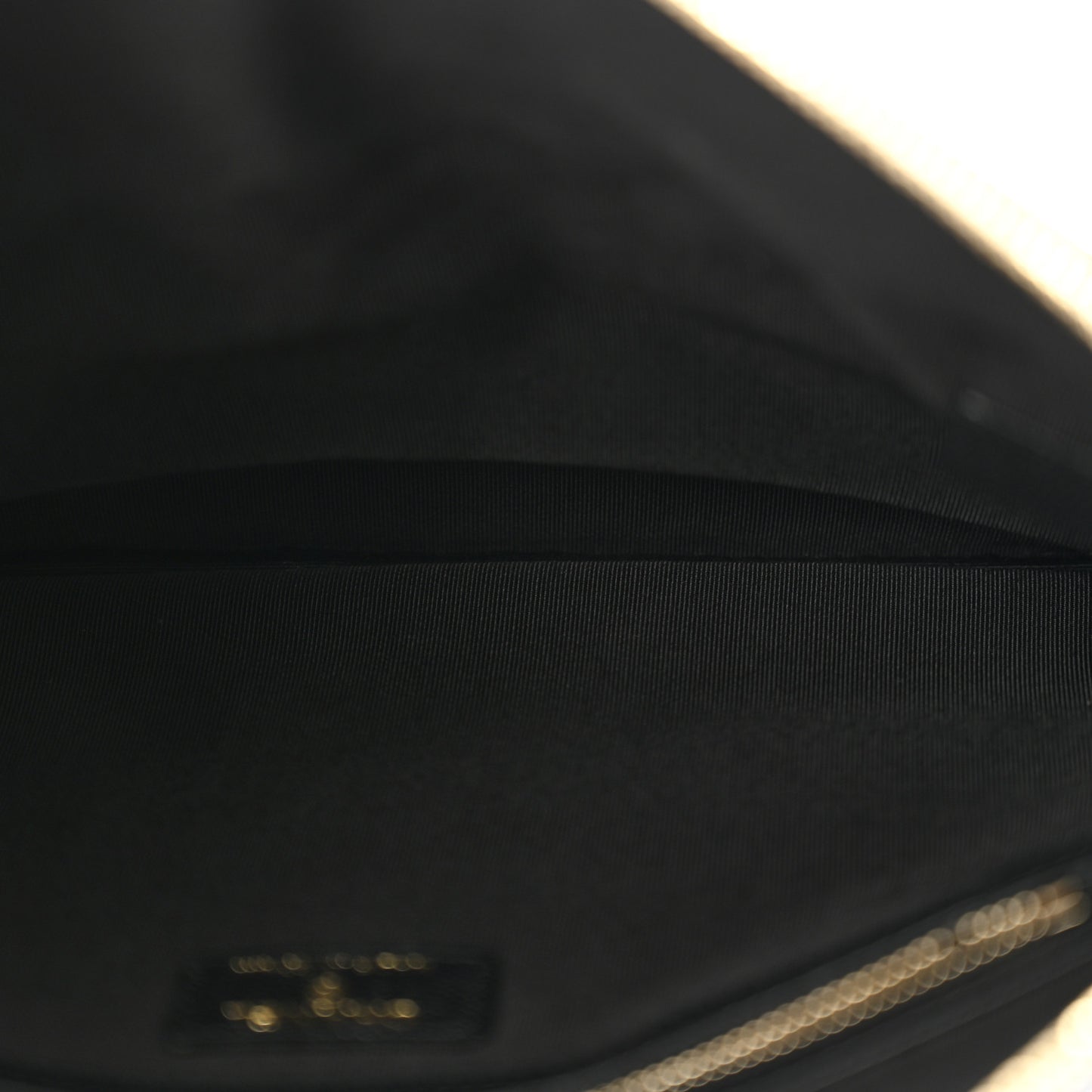 Caviar Quilted Mademoiselle Vintage Large Zip Pouch Black