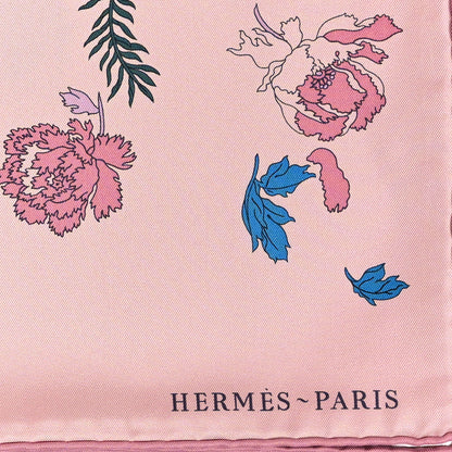 Hermes Silk Twill Robe Legere Scarf 90 Rose Hortensia Bleu 2 of 4