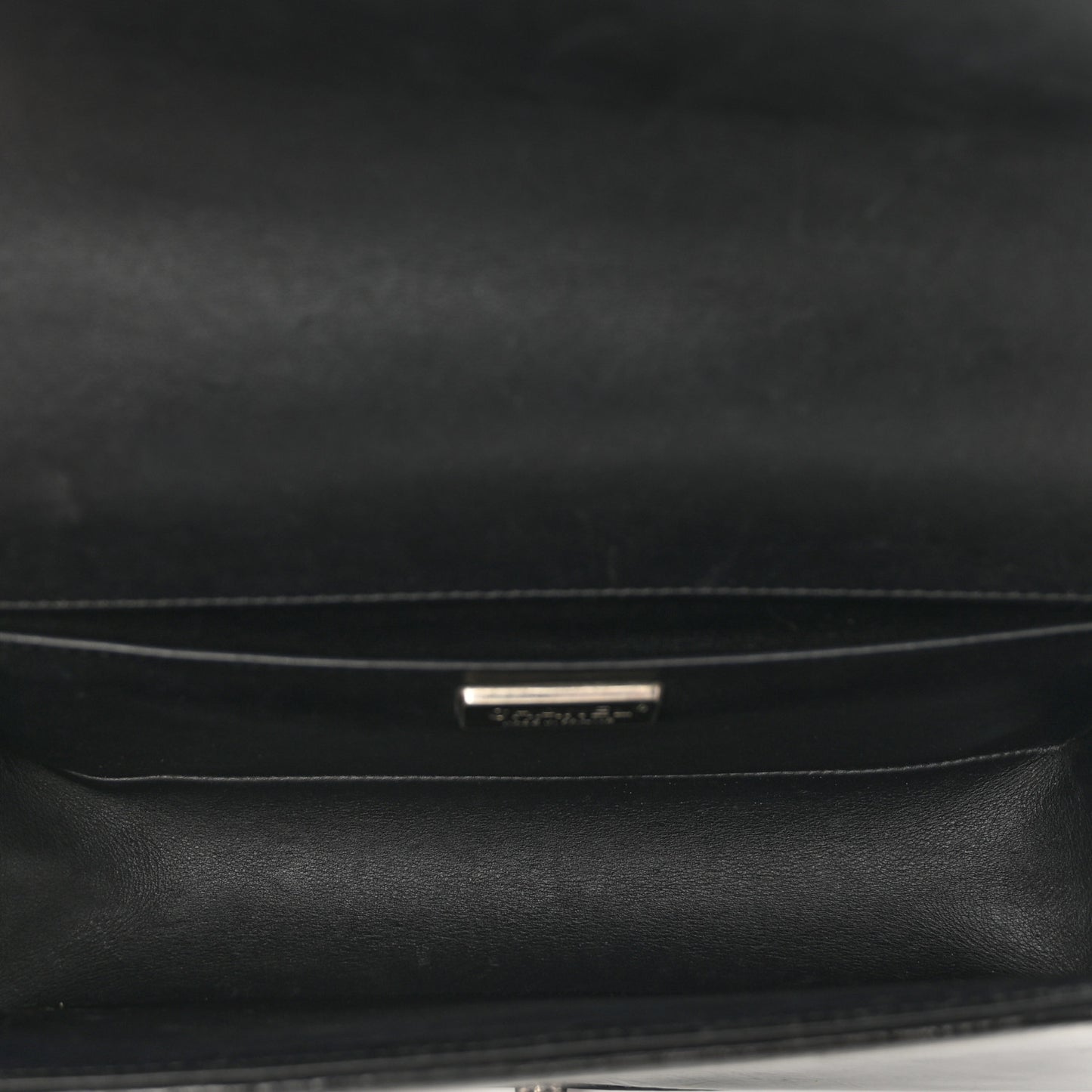 Patent Snakeskin Medium Boy Flap Black