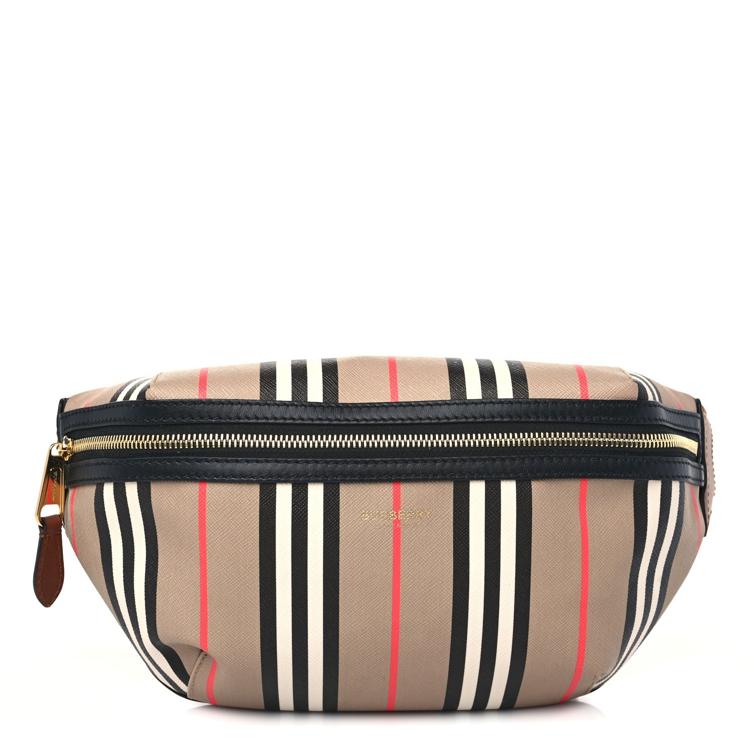 Burberry E-Canvas Icon Stripe Sonny Bum Bag Archive Beige 1 of 8