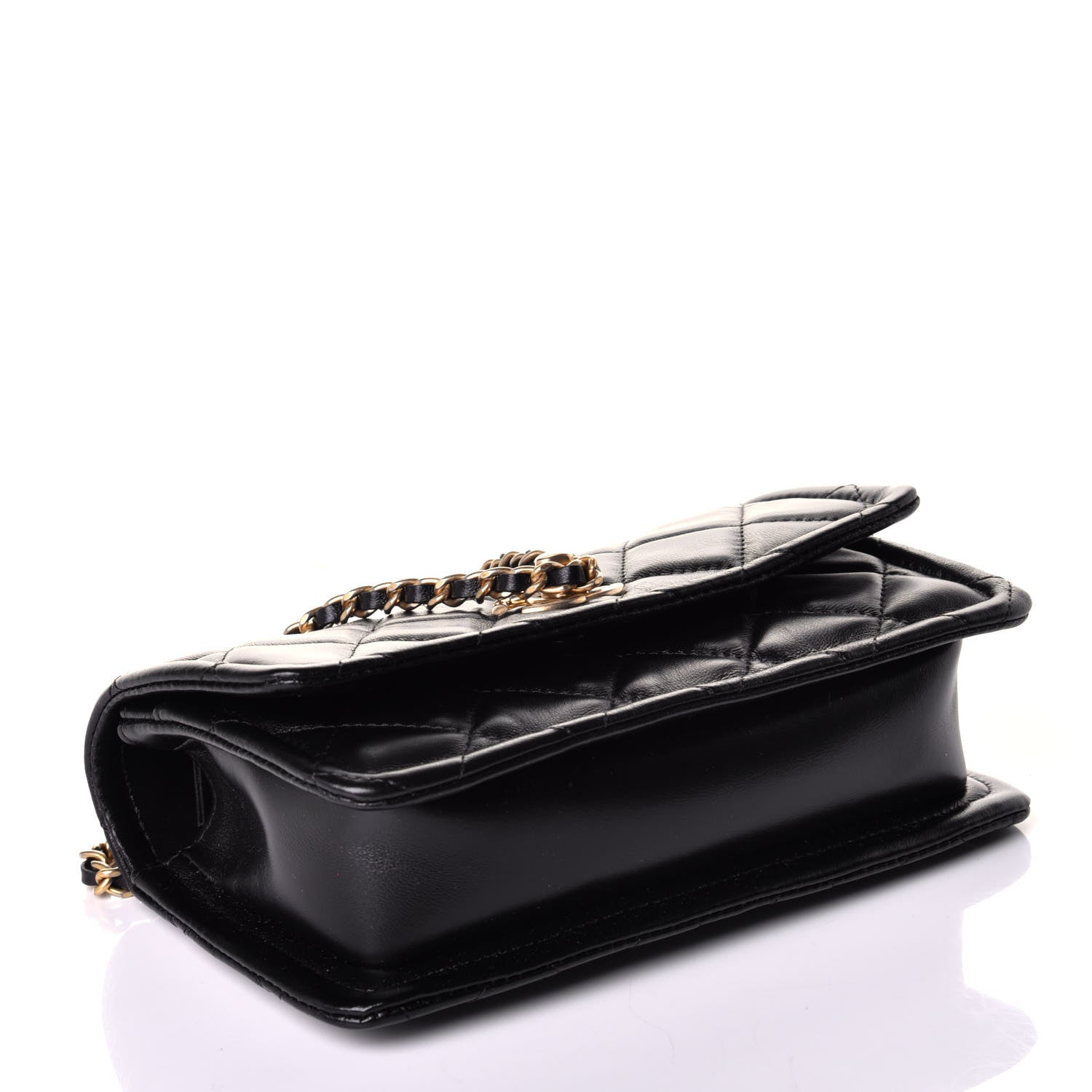 Chanel Shiny Lambskin Quilted Mini Flap Black 5 of 10