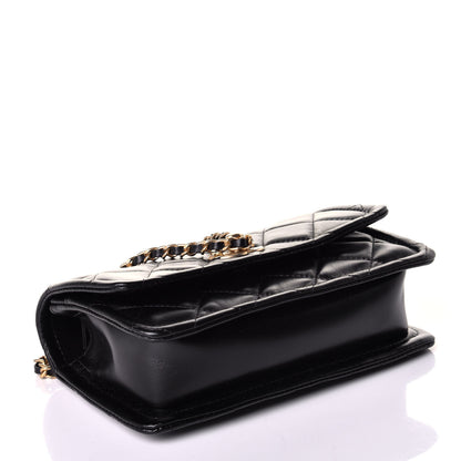 Chanel Shiny Lambskin Quilted Mini Flap Black 5 of 10