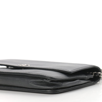Chanel Caviar Sevruga Wallet On Chain WOC Black 11 of 13