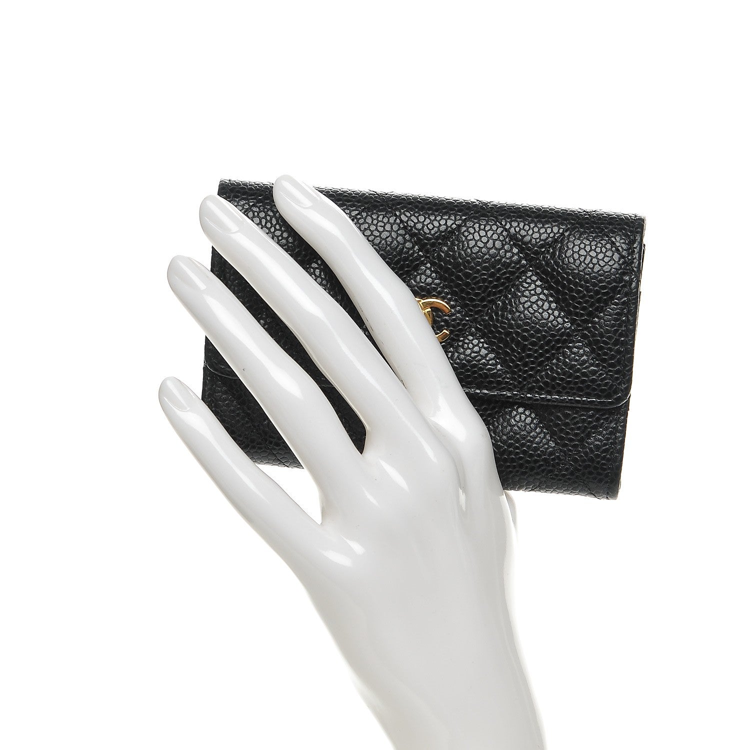 Chanel Caviar Quilted Flap Card Holder Black 2 of 9