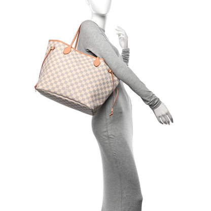 Louis Vuitton Damier Azur Neo Neverfull MM Rose Ballerine 2 of 13