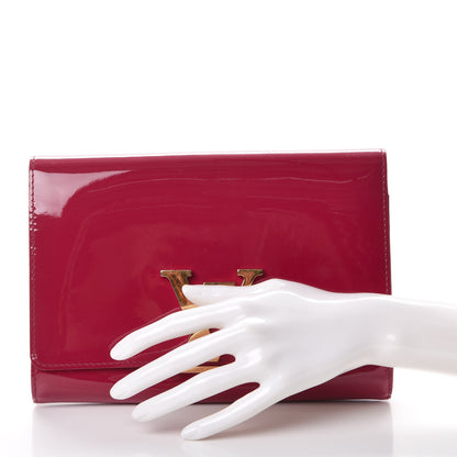 Louis Vuitton Patent Louise Clutch Rose Indien 2 of 11