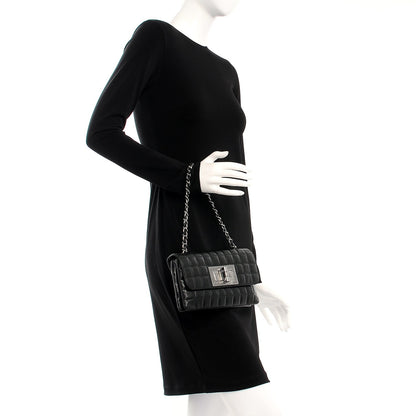 Chanel Lambskin Chocolate Bar Quilted Small Mademoiselle Flap Black 2 of 7