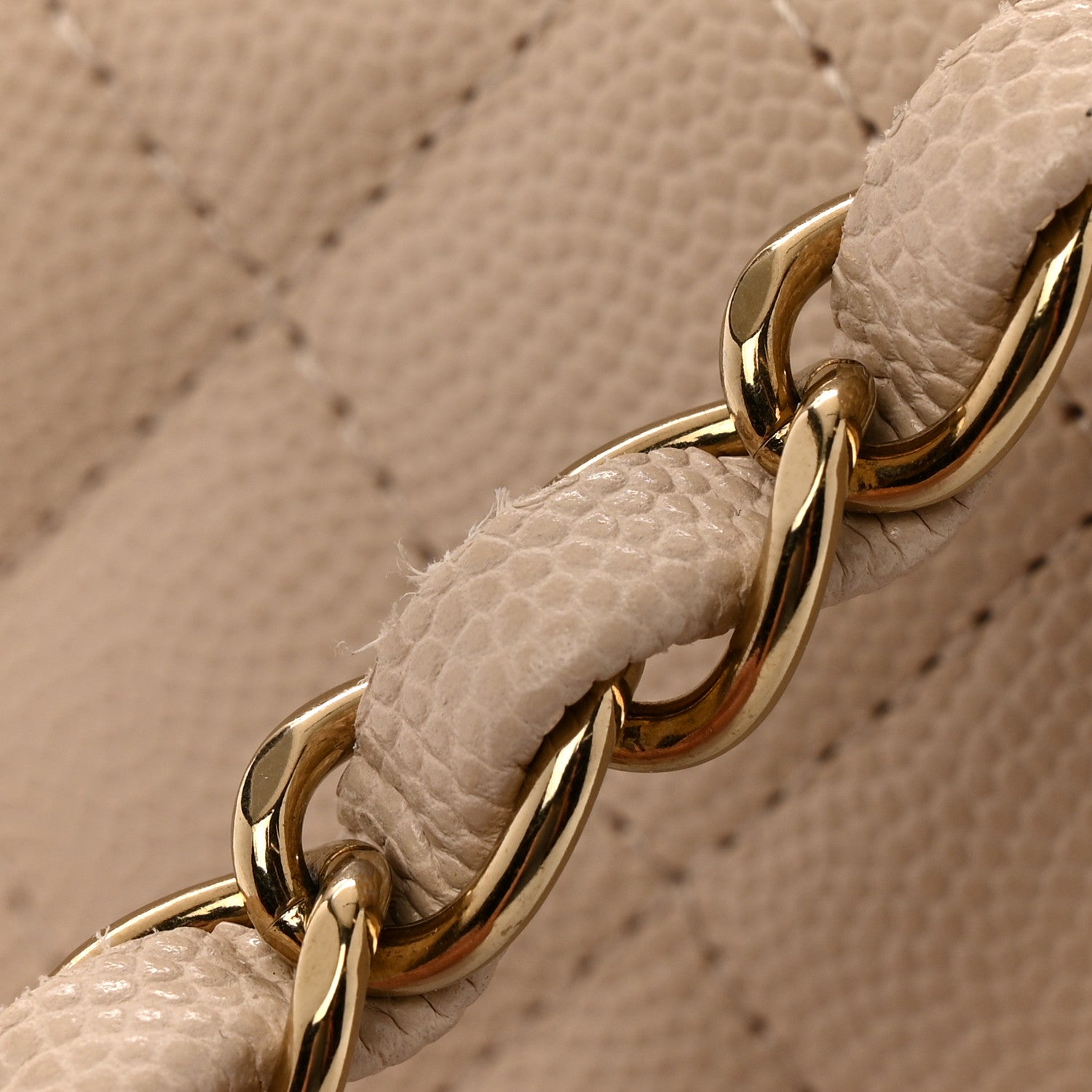 Chanel Caviar Quilted Medium Double Flap Ecru 12 of 12