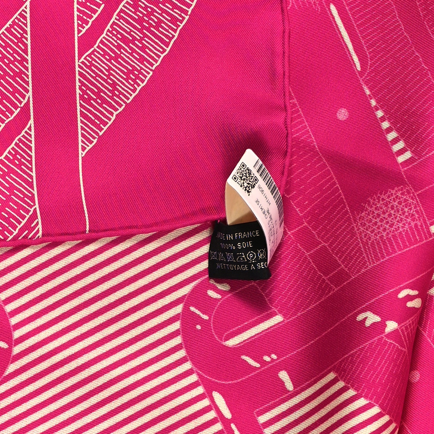 Hermes Silk Mors A Jouets Chemise Scarf 90 Petunia Creme 4 of 4