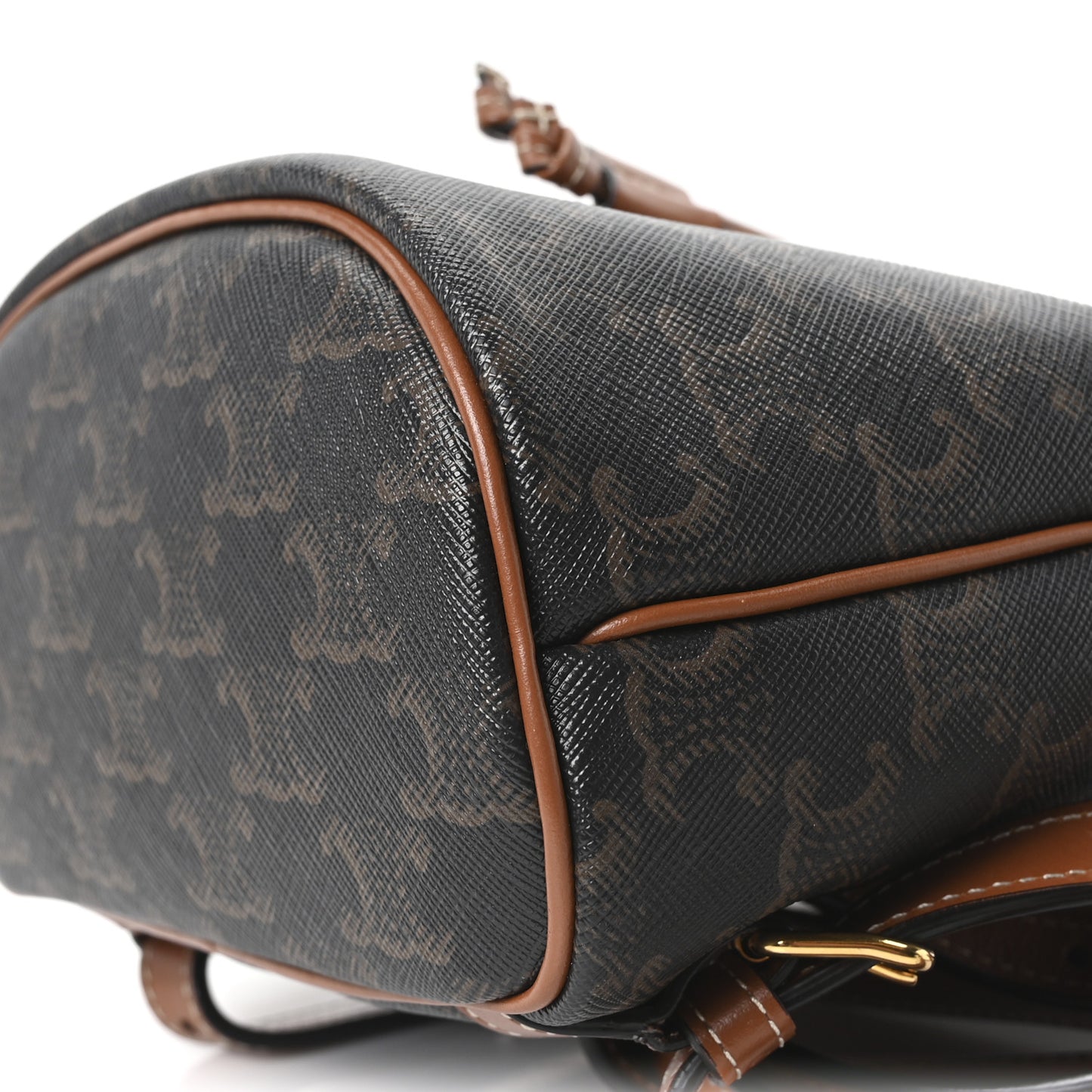 Triomphe Canvas Calfskin Mini Folco Backpack Tan
