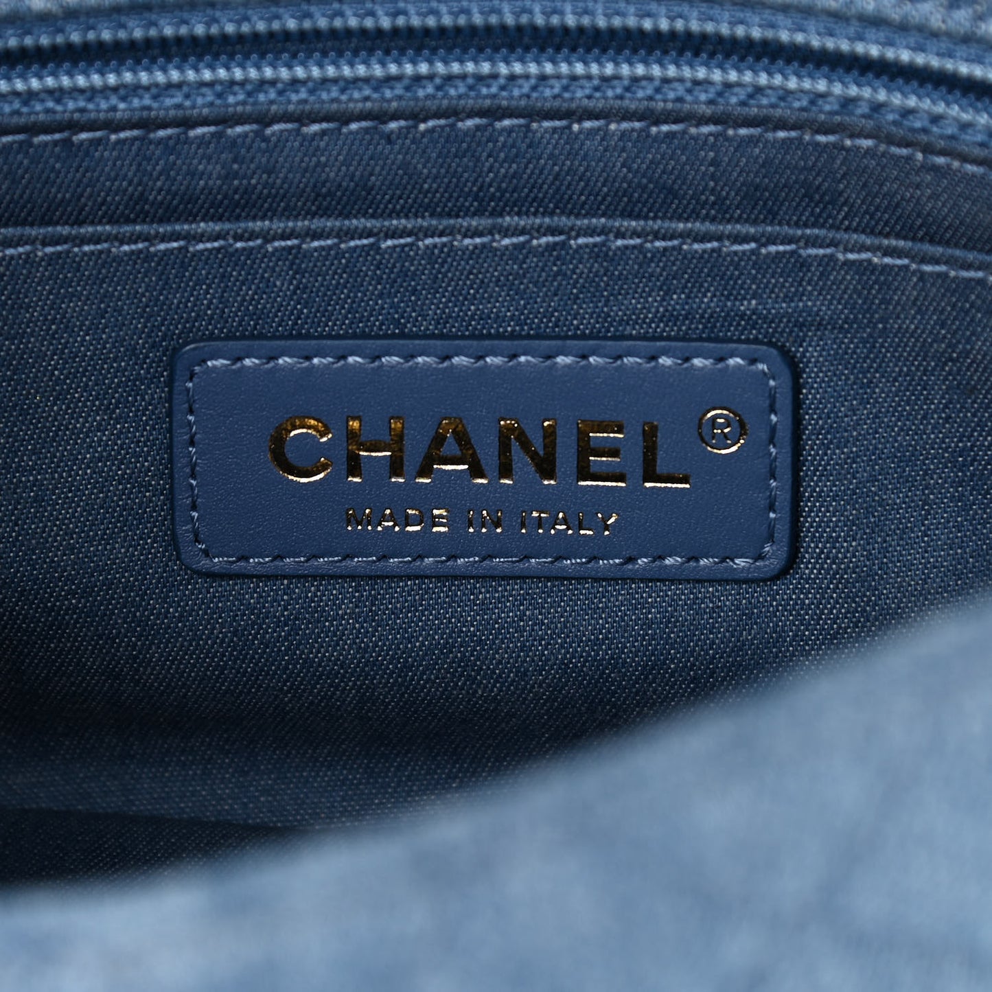 Denim Quilted Mini Pearl Crush Rectangular Flap Blue