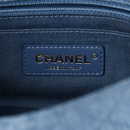 Chanel Denim Quilted Mini Pearl Crush Rectangular Flap Blue 6 of 11
