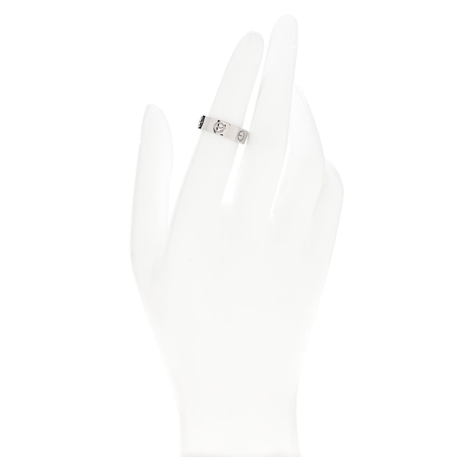Cartier 18K White Gold 5.5mm LOVE Ring 50 5.25 2 of 5