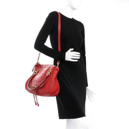 Chloe Calfskin Medium Marcie Satchel Red 2 of 9