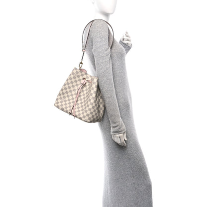 Louis Vuitton Damier Azur Neonoe MM Eau De Rose 2 of 9