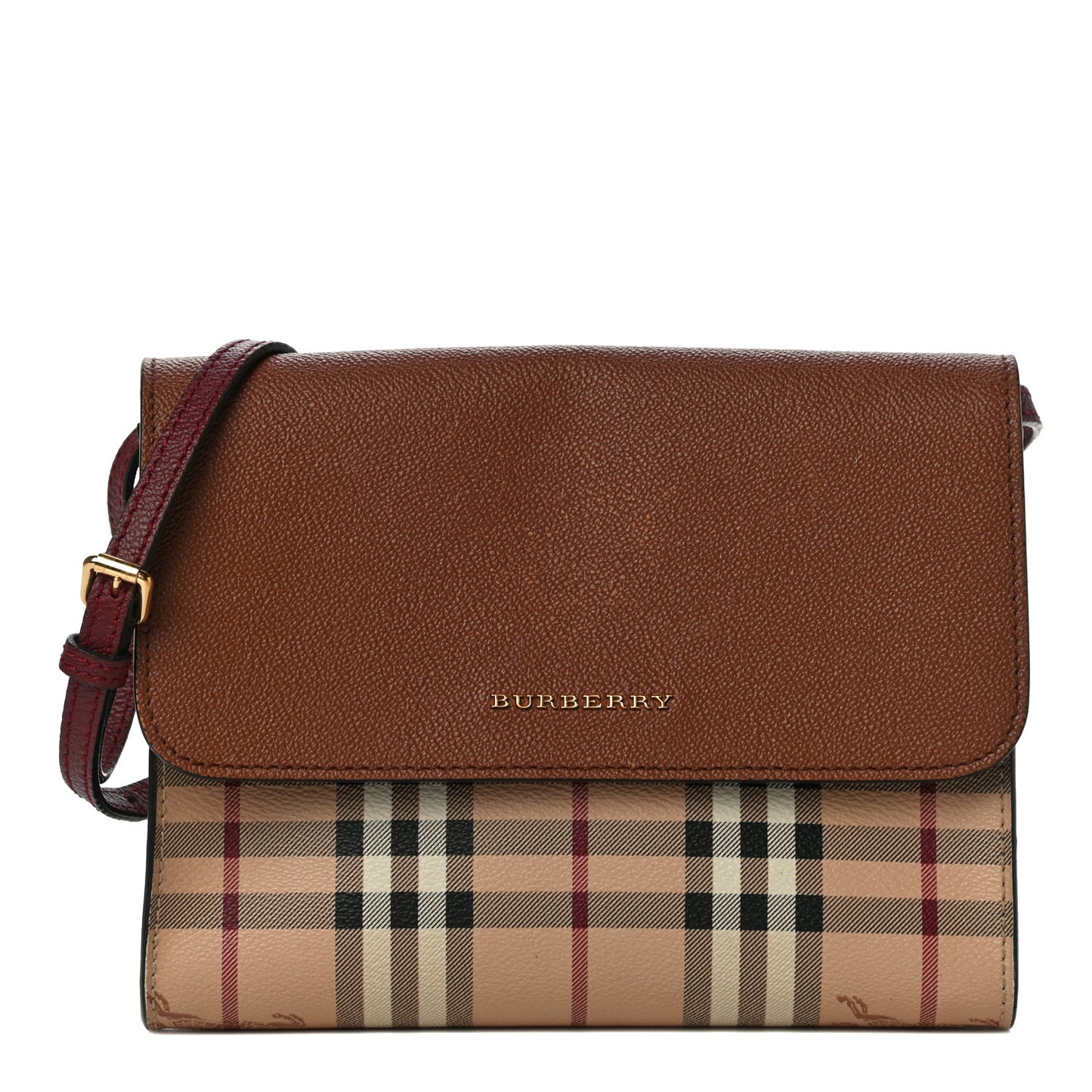 Haymarket Check Small Loxley Crossbody Bright Toffee