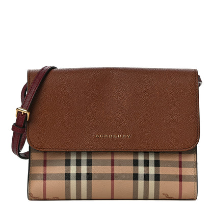 Burberry Haymarket Check Small Loxley Crossbody Bright Toffee 1 of 16