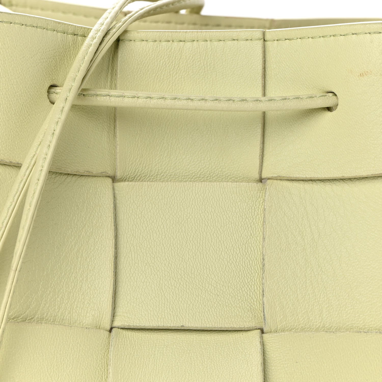 Bottega Veneta Nappa Maxi Intrecciato Cassette Bucket Bag Lemon Washed 6 of 8