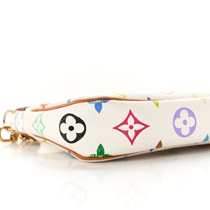 Louis Vuitton Monogram Multicolor Pochette Accessories White 8 of 10