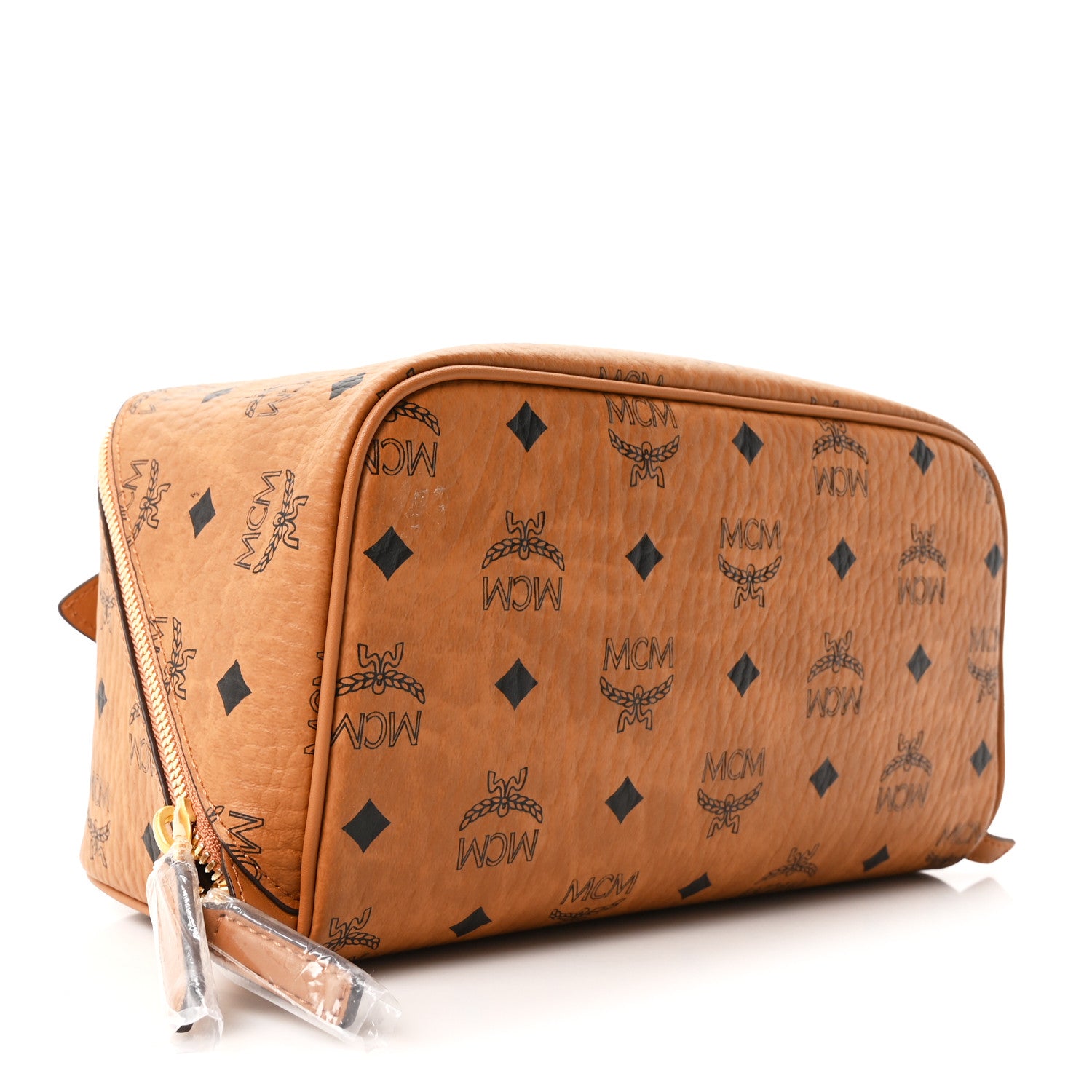 MCM Visetos Medium Ottomar Toiletry Bag Cognac 4 of 10
