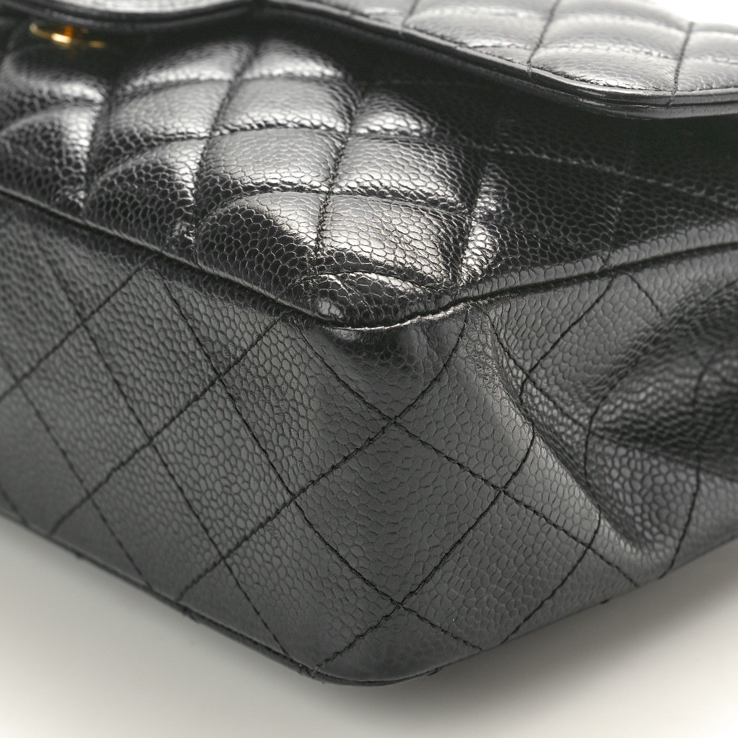 Chanel Caviar Quilted Medium Double Flap Black 10 of 11